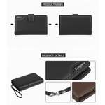 Fashion, accesorii si bijuterii - Barbati - Accesorii barbati - Portofele barbati - Portofel barbati multifunctional, clutch business, stil casual, fermoar lung Negru - Infinity.ro