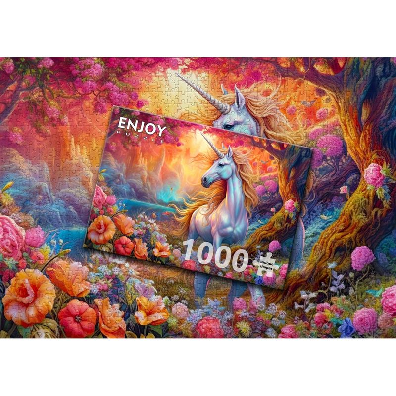 Jucarii, Copii si Bebe - Jucarii si jocuri - Jocuri si puzzle - Puzzle - Puzzle 1000 piese Enjoy – Enchanted Harmony Unicorn - Infinity.ro