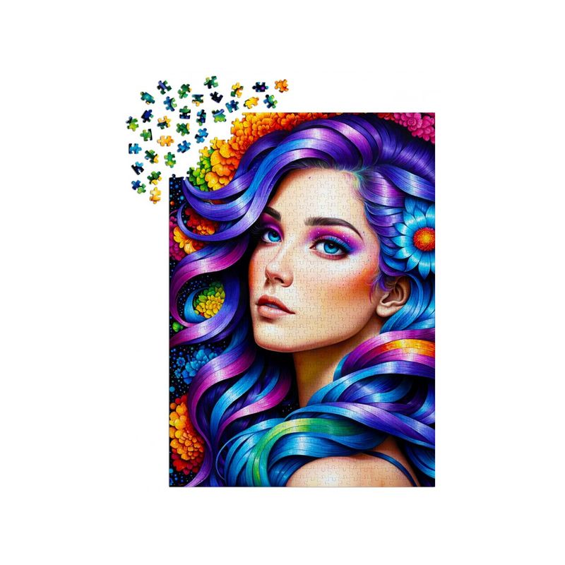 Jucarii, Copii si Bebe - Jucarii si jocuri - Jocuri si puzzle - Puzzle - Puzzle 1000 piese Enjoy – Rainbow Flower Portrait - Infinity.ro
