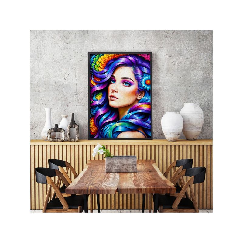 Jucarii, Copii si Bebe - Jucarii si jocuri - Jocuri si puzzle - Puzzle - Puzzle 1000 piese Enjoy – Rainbow Flower Portrait - Infinity.ro