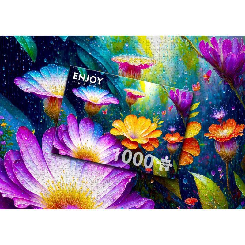 Jucarii, Copii si Bebe - Jucarii si jocuri - Jocuri si puzzle - Puzzle - Puzzle 1000 piese ENJOY – Flowers in the Rain - Infinity.ro