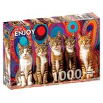 Jucarii, Copii si Bebe - Jucarii si jocuri - Jocuri si puzzle - Puzzle - Puzzle 1000 piese ENJOY – Five Cats - Infinity.ro