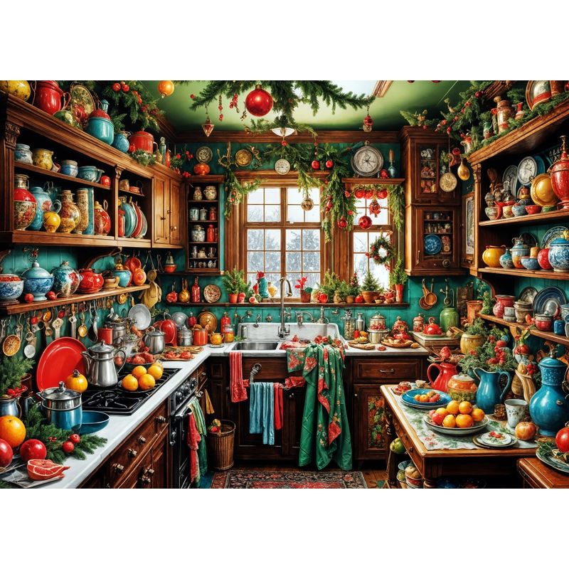 Jucarii, Copii si Bebe - Jucarii si jocuri - Jocuri si puzzle - Puzzle - Country Kitchen Christmas – Puzzle 1500 piese - Infinity.ro