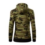 Fashion, accesorii si bijuterii - Femei - Imbracaminte femei - Hanorace femei - Hanorac pentru dama, Camo Zipper C20, Malfini M Camuflaj Verde - Infinity.ro