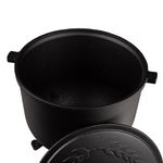 Casa si Gradina - Bucatarie si vesela - Vase pentru gatit - Oale si cratite - Ceaun pirostrii din fonta 10L, pentru gatit traditional – XM90033 - Infinity.ro