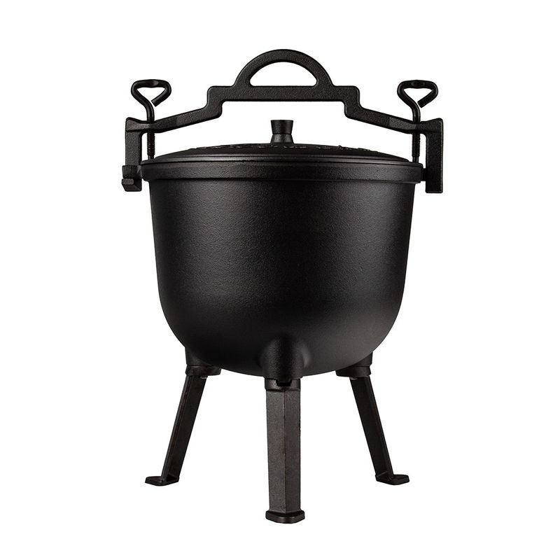 Casa si Gradina - Bucatarie si vesela - Vase pentru gatit - Oale si cratite - Ceaun pirostrii din fonta 10L, pentru gatit traditional – XM90033 - Infinity.ro