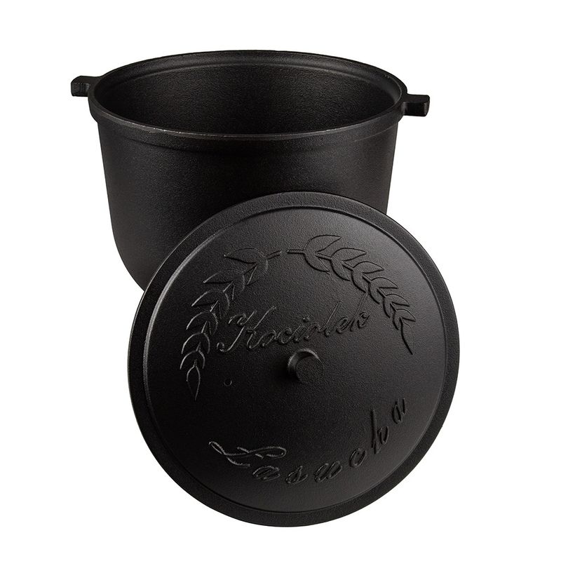 Casa si Gradina - Bucatarie si vesela - Vase pentru gatit - Oale si cratite - Ceaun pirostrii din fonta 10L, pentru gatit traditional – XM90033 - Infinity.ro