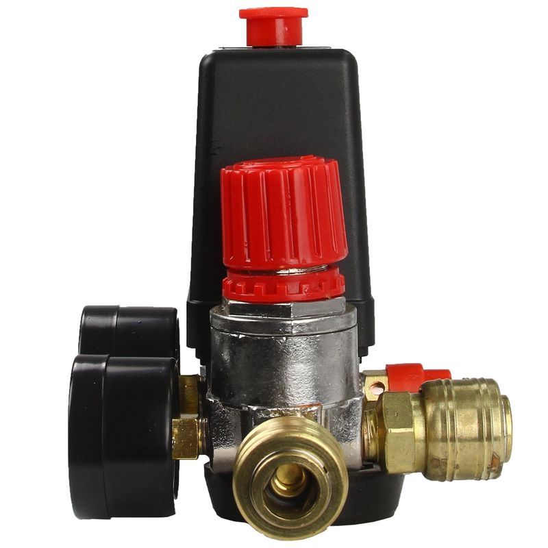 Casa si Gradina - Electrice - Echipamente electrice - Accesorii compresoare - ⚙️ Presostat compresor aer cu 2 cai, cuple rapide si supapa cu reglaj al presiunii de iesire 220V 15A – XM806873 - Infinity.ro