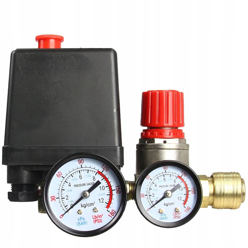 Casa si Gradina - Electrice - Echipamente electrice - Accesorii compresoare - ⚙️ Presostat compresor aer cu 2 cai, cuple rapide si supapa cu reglaj al presiunii de iesire 220V 15A – XM806873 - Infinity.ro