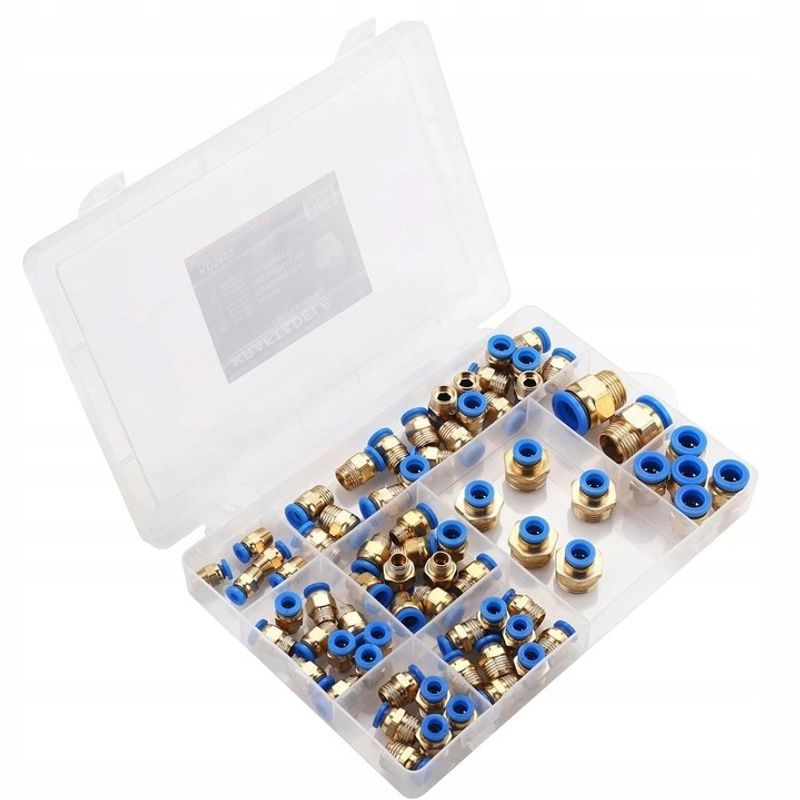 Casa si Gradina - Electrice - Echipamente electrice - Compresoare - Set de 72 Cuple rapide pneumatice 4-16mm 1/8"-1/2" MXK5853 - Infinity.ro