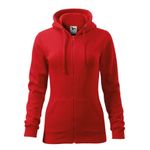 Fashion, accesorii si bijuterii - Femei - Imbracaminte femei - Hanorace femei - Hanorac pentru dama, Trendy Zipper 411, Malfini 2XL roşu - Infinity.ro