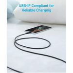 Laptop, Telefoane si Tablete - Telefoane mobile si accesorii - Accesorii Telefoane - Cabluri si adaptoare telefoane - Cablu Date/Alimentare Anker, USB-A/Type-C, 1.8m, 480 Mbps, Nylon, Negru, "A81H6G11" - Infinity.ro
