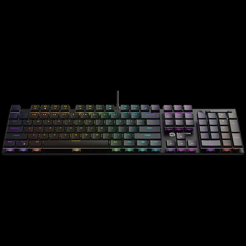 PC, gaming si accesorii - Periferice PC - Tastaturi - Tastatura gaming Canyon Cometstrike TKL GK-55, neagra, USB - Infinity.ro