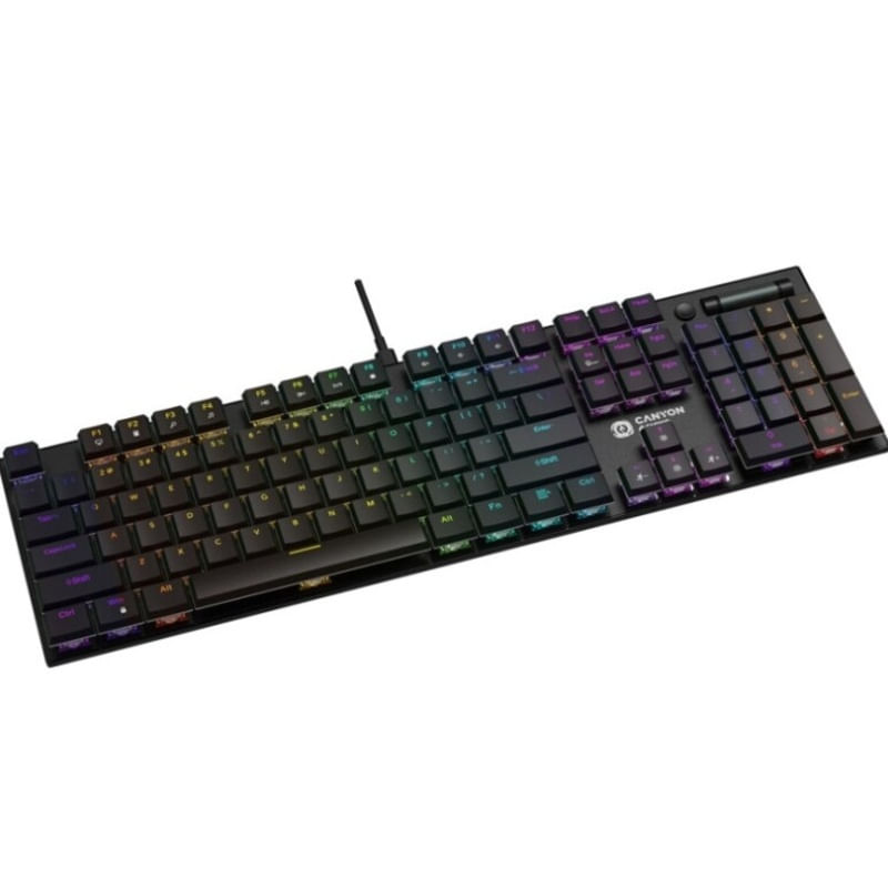PC, gaming si accesorii - Periferice PC - Tastaturi - Tastatura gaming Canyon Cometstrike TKL GK-55, neagra, USB - Infinity.ro
