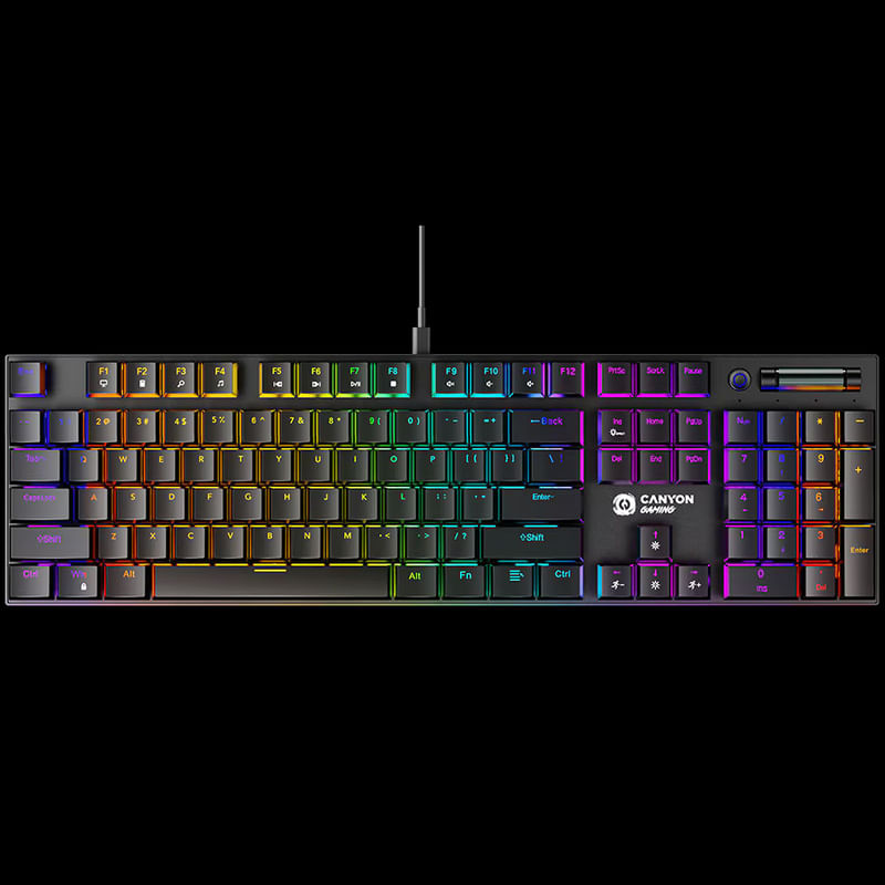 PC, gaming si accesorii - Periferice PC - Tastaturi - Tastatura gaming Canyon Cometstrike TKL GK-55, neagra, USB - Infinity.ro