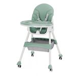 Jucarii, Copii si Bebe - Hrana si alaptare - Scaune de masa bebe - Scaun de masa 2 in 1 U-Grow UG-502-GRN, pliabil, husa detasabila, verde - Infinity.ro