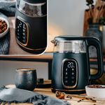 Electronice si Electrocasnice - Electrocasnice bucatarie - Preparare bauturi - Fierbatoare de apa - Fierbator electric Adler 1,7L, sticla, negru si auriu, control al temperaturii, afisaj LED, AD 1305 bg - Infinity.ro