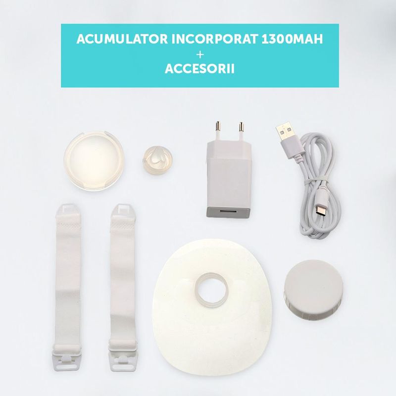 Jucarii, Copii si Bebe - Maternitate - Pompe de san - Pompa san electrica U-Grow UGXN-D268, 10 niveluri, masaj, 180ml, portabila - Infinity.ro