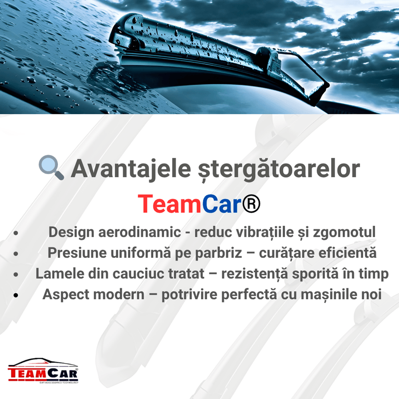 Auto si Moto - Intretinere auto - Stergatoare - Stergatoare TeamCar® BMW Seria 3 E90/E91/E92/E93 (2005–2012) – Set Fata - Infinity.ro