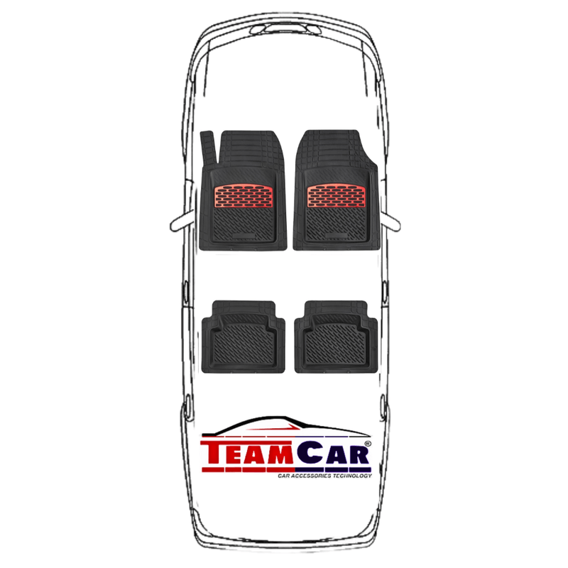 Auto si Moto - Intretinere auto - Covorase auto - Covorase Auto TeamCar® Tip Tavita Nissan Qashqai J10 (2006–2013) Red - Infinity.ro