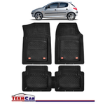 Auto si Moto - Intretinere auto - Covorase auto - Covorase Auto TeamCar® Tip Tavita Compatibile Peugeot 206 Hatchback (1998-2012) Negru Material Rezistent - Infinity.ro