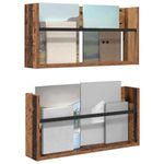 Casa si Gradina - Mobilier - Biblioteci si rafturi - Rafturi - Raft pentru reviste cu raft 2 pcs Lemn vechi 60 x 12 x 30 cm - Infinity.ro