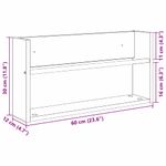 Casa si Gradina - Mobilier - Biblioteci si rafturi - Rafturi - Raft pentru reviste cu raft 2 pcs Lemn vechi 60 x 12 x 30 cm - Infinity.ro
