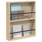 Casa si Gradina - Mobilier - Biblioteci si rafturi - Rafturi - Raft pentru reviste Stejar Sonoma 60 x 12 x 70 cm Lemn compozit - Infinity.ro