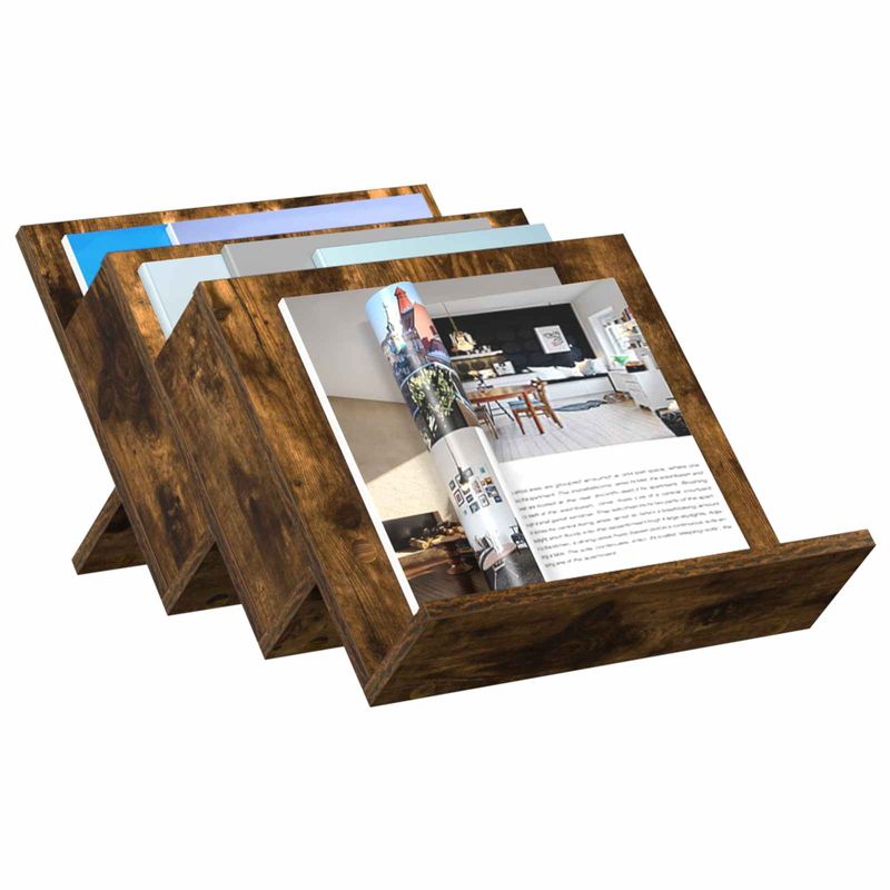 Casa si Gradina - Mobilier - Biblioteci si rafturi - Rafturi - Raft pentru reviste cu raft Stejar fumuriu 53 x 40 x 28.5 cm - Infinity.ro