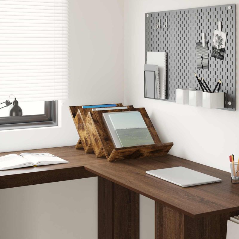 Casa si Gradina - Mobilier - Biblioteci si rafturi - Rafturi - Raft pentru reviste cu raft Stejar fumuriu 53 x 40 x 28.5 cm - Infinity.ro