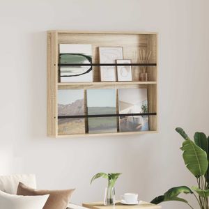 Raft pentru reviste Stejar Sonoma 80 x 12 x 70 cm Lemn compozit
