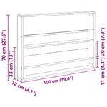 Casa si Gradina - Mobilier - Biblioteci si rafturi - Rafturi - Raft pentru reviste cu raft Stejar fumuriu 100 x 12 x 70 cm - Infinity.ro