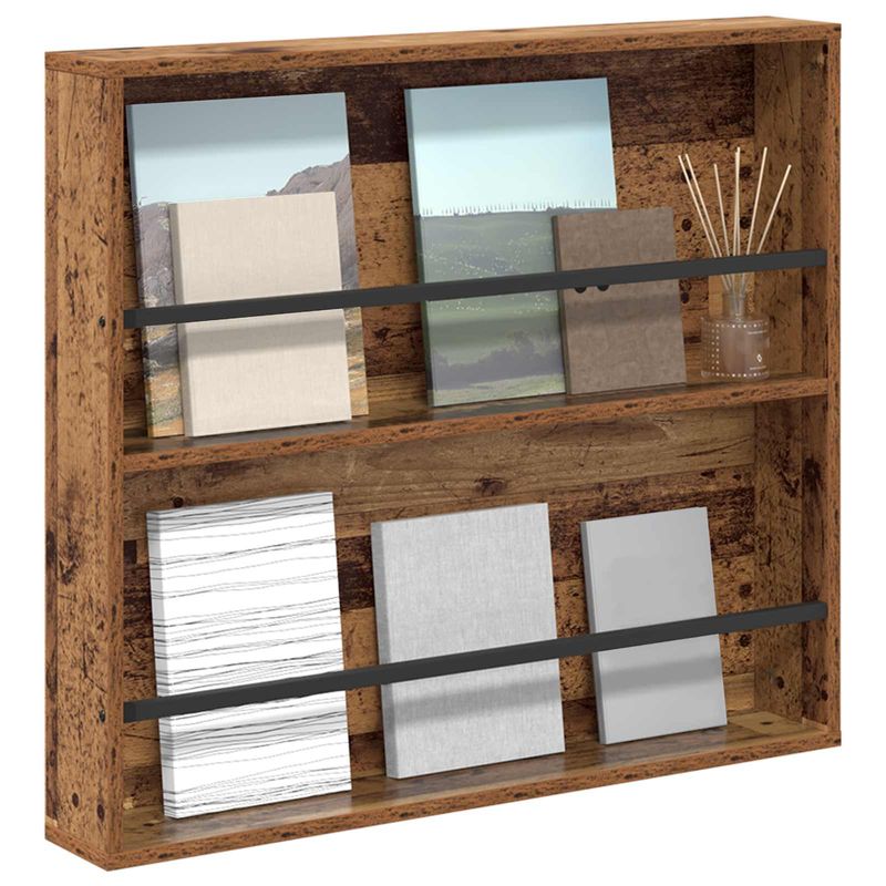 Casa si Gradina - Mobilier - Biblioteci si rafturi - Rafturi - Raft pentru reviste Lemn vechi 80 x 12 x 70 cm Lemn compozit - Infinity.ro