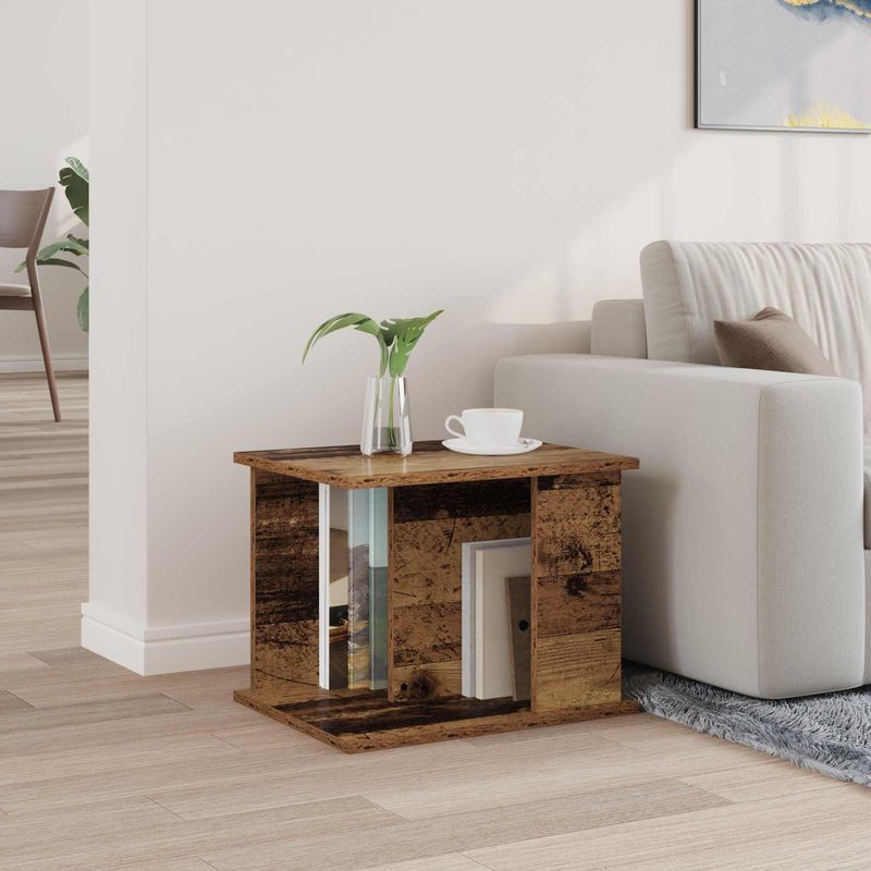 Casa si Gradina - Mobilier - Biblioteci si rafturi - Rafturi - Raft pentru reviste Lemn vechi 35 x 35 x 45 cm Lemn compozit - Infinity.ro