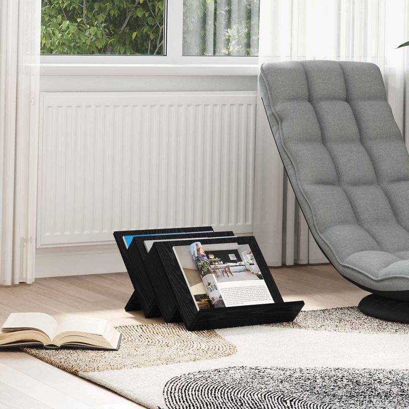 Casa si Gradina - Mobilier - Biblioteci si rafturi - Rafturi - Raft pentru reviste cu raft Stejar Negru 53 x 40 x 28.5 cm - Infinity.ro