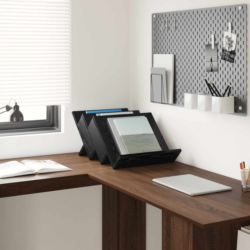 Casa si Gradina - Mobilier - Biblioteci si rafturi - Rafturi - Raft pentru reviste cu raft Stejar Negru 53 x 40 x 28.5 cm - Infinity.ro