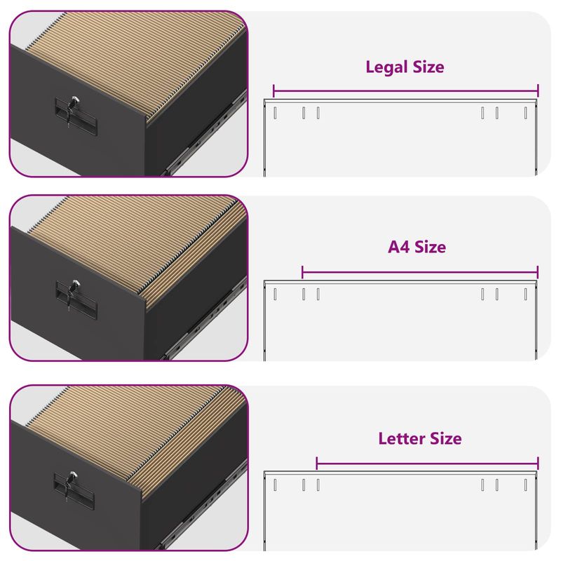 Casa si Gradina - Mobilier - Dulapuri si sifoniere - Dulapuri - Dulap pentru Fisiere cu sertar cu raft Negru 44 x 50 x 106.5 cm - Infinity.ro