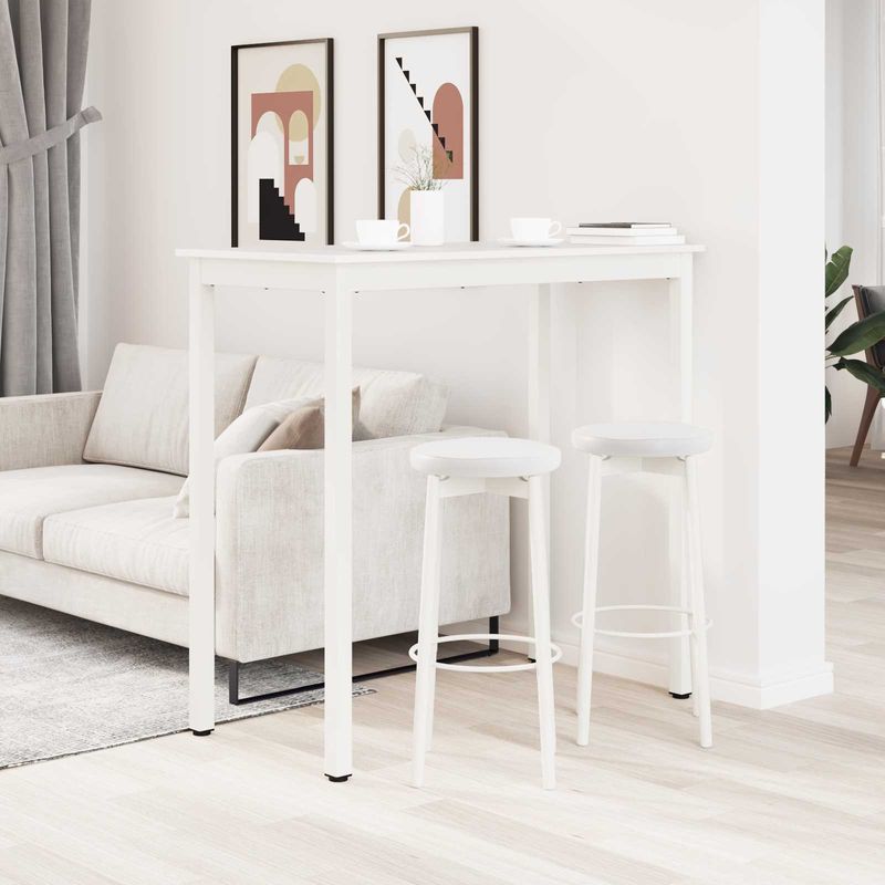 Casa si Gradina - Mobilier - Mese si birouri - Mese bucatarie si dining - Masa de bar Alb 110 x 55 x 105 cm Lemn de pin masiv - Infinity.ro
