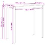 Casa si Gradina - Mobilier - Mese si birouri - Mese bucatarie si dining - Masa de bar Alb 110 x 55 x 105 cm Lemn de pin masiv - Infinity.ro