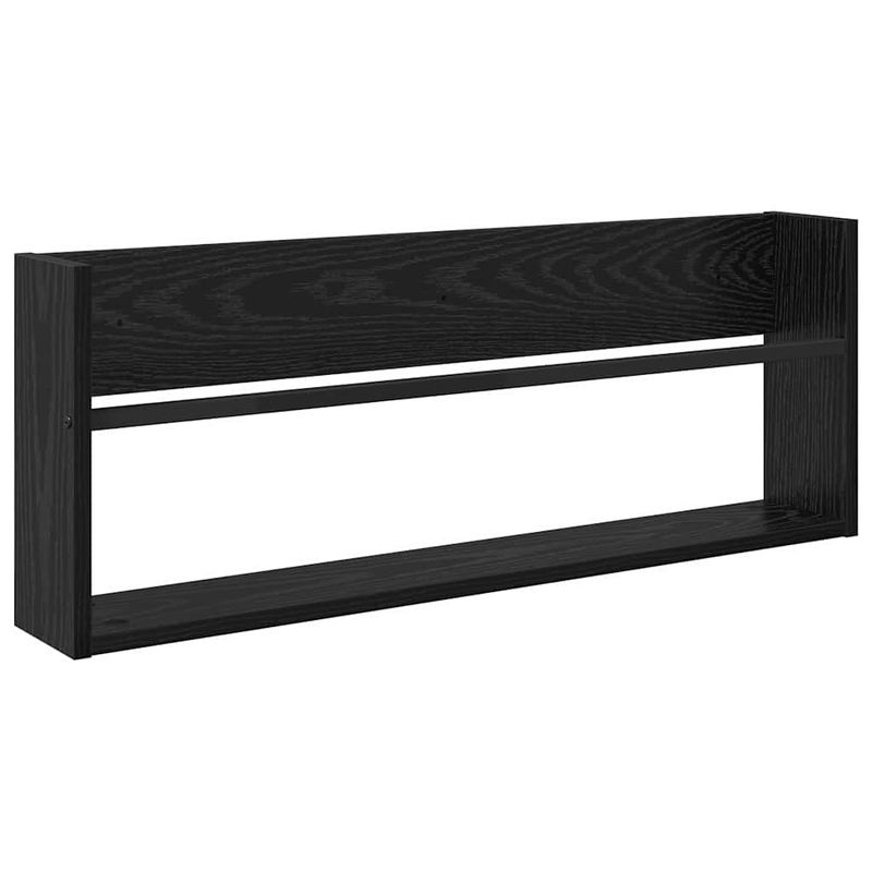 Casa si Gradina - Mobilier - Biblioteci si rafturi - Rafturi - Raft pentru reviste Stejar Negru 80 x 12 x 30 cm Lemn compozit - Infinity.ro