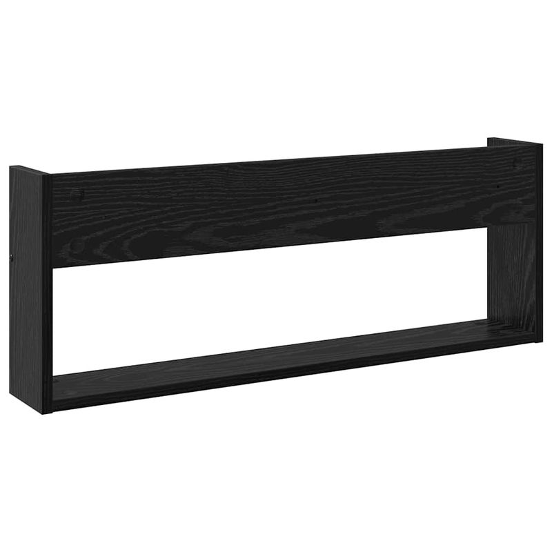 Casa si Gradina - Mobilier - Biblioteci si rafturi - Rafturi - Raft pentru reviste Stejar Negru 80 x 12 x 30 cm Lemn compozit - Infinity.ro