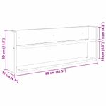 Casa si Gradina - Mobilier - Biblioteci si rafturi - Rafturi - Raft pentru reviste cu raft 2 pcs Lemn vechi 80 x 12 x 30 cm - Infinity.ro