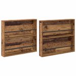 Casa si Gradina - Mobilier - Biblioteci si rafturi - Rafturi - Raft pentru reviste cu raft 2 pcs Lemn vechi 80 x 12 x 70 cm - Infinity.ro