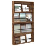 Casa si Gradina - Mobilier - Biblioteci si rafturi - Rafturi - Raft pentru reviste cu raft 2 pcs Lemn vechi 80 x 12 x 70 cm - Infinity.ro