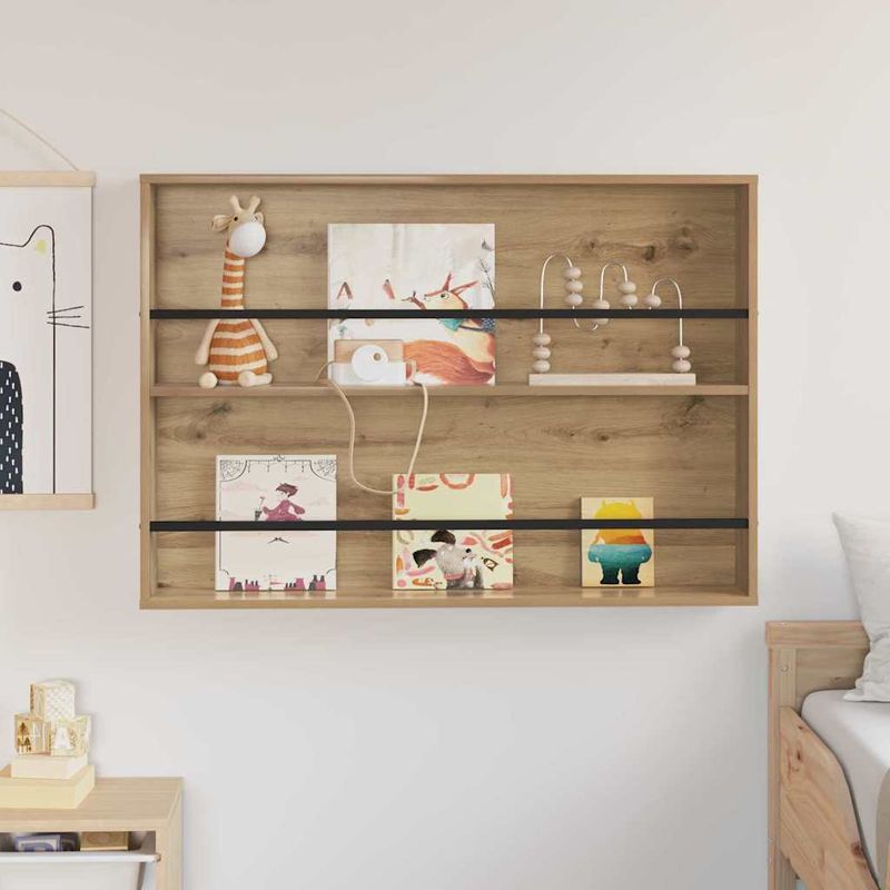 Casa si Gradina - Mobilier - Biblioteci si rafturi - Rafturi - Raft pentru reviste cu raft Stejar Artizanal 100 x 12 x 70 cm - Infinity.ro