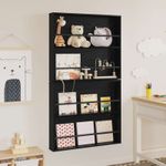 Casa si Gradina - Mobilier - Biblioteci si rafturi - Rafturi - Raft pentru reviste cu raft 2 pcs Stejar Negru 80 x 12 x 70 cm - Infinity.ro