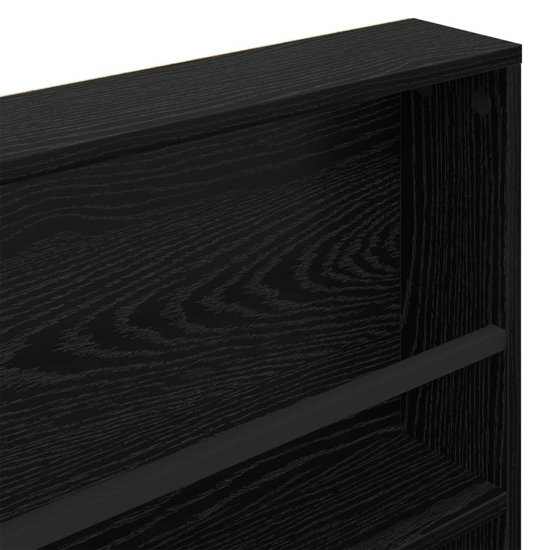 Casa si Gradina - Mobilier - Biblioteci si rafturi - Rafturi - Raft pentru reviste cu raft 2 pcs Stejar Negru 80 x 12 x 70 cm - Infinity.ro