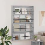 Casa si Gradina - Mobilier - Biblioteci si rafturi - Rafturi - Raft pentru reviste cu raft 2 pcs Gri Sonoma 100 x 12 x 70 cm - Infinity.ro