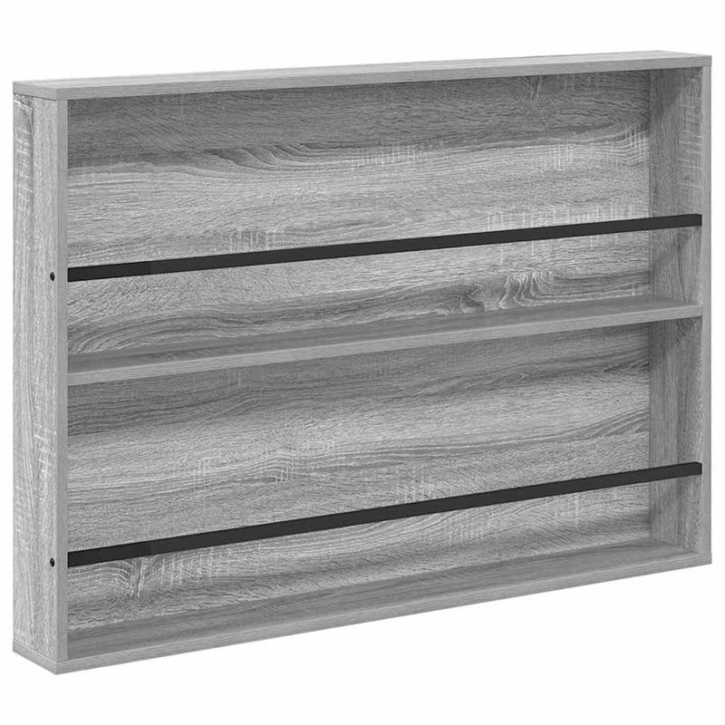 Casa si Gradina - Mobilier - Biblioteci si rafturi - Rafturi - Raft pentru reviste cu raft 2 pcs Gri Sonoma 100 x 12 x 70 cm - Infinity.ro