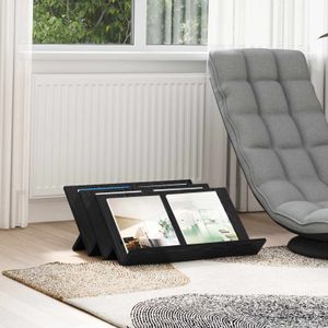 Raft pentru reviste cu raft Stejar Negru 65 x 53 x 28,5 cm